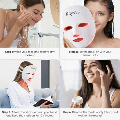 LED Facial Rejuvenation Device – Anti-Aging Skin Therapy | Rayvva